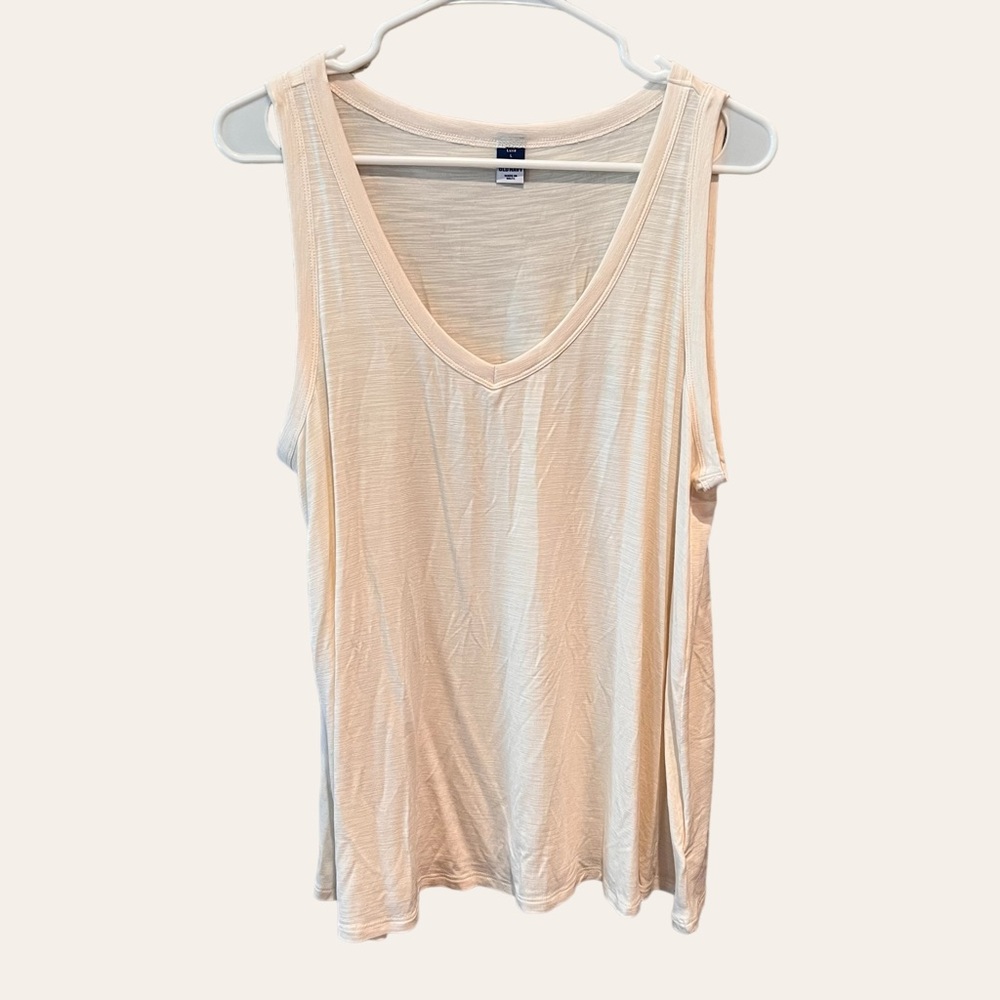 Old Navy | Cream V Neck Tank Top  | Size L | NWT